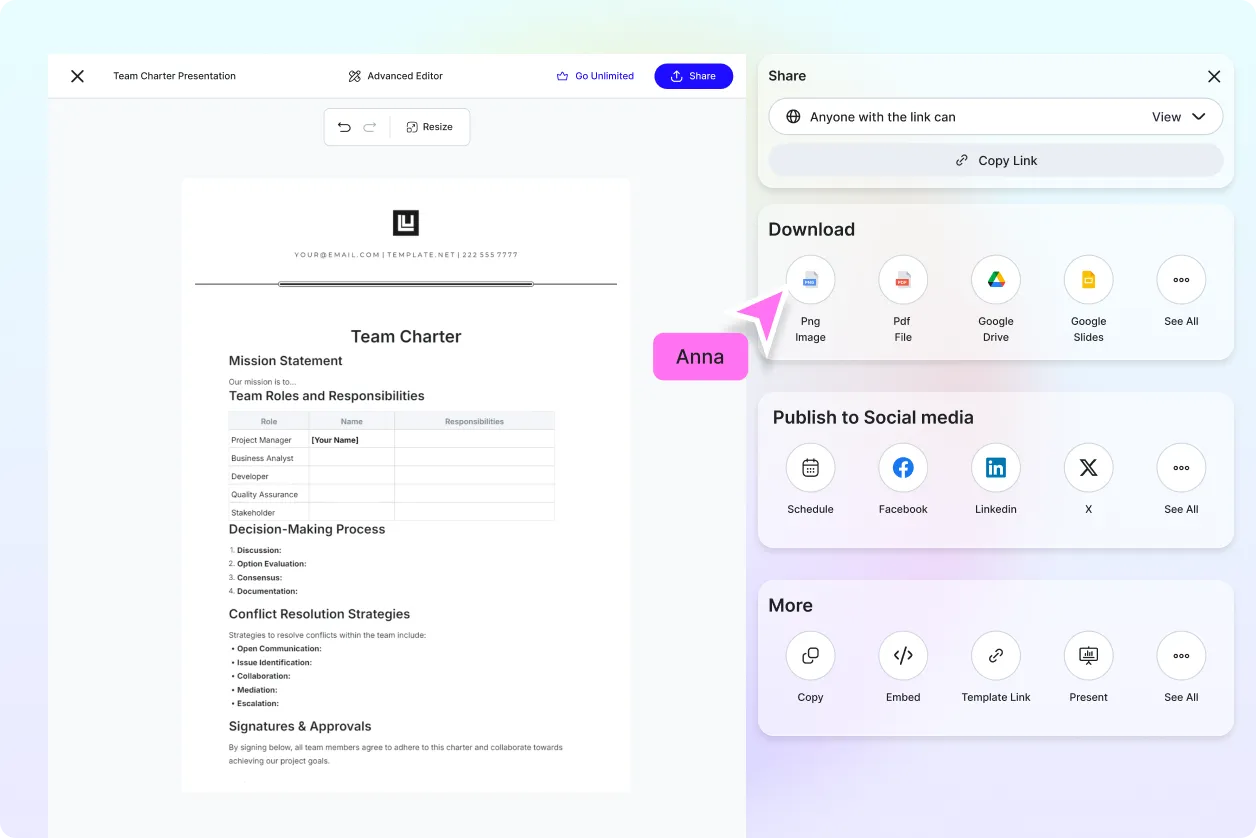 Free AI Team Charter Presentation Generator, Free AI Presentation Maker Online [ No Signup ]